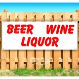 Beer Wine Liquor 13 oz Vinyl Banner With Metal Grommets