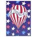 MYPOP Hot Air Balloon American Stars Garden Flag Outdoor Banner 28 x 40 inch