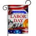 Breeze Decor G161103-BO 13 x 18.5 in. Happy Labor Day American Star & Stripes Vertical Garden Flag with Double-Sided House Decoration Banner Yard Gift