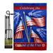 Celebrate Freedom Americana Fourth of July Impressions Decorative Vertical 13 x 18.5 Double Sided Garden Flag Set Metal Pole Hardware