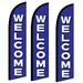 Welcome Business Feather Windless Flutter Advertising Flag 10 x 2.5 Foot (3)