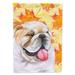 Carolines Treasures BB9900CHF English Bulldog Fall Flag Canvas House Size Large multicolor