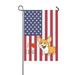 MYPOP Flag I Love Corgi I Love American Garden Flag 12x18 inches Outdoor Decor Celebrating Holidays Decoration