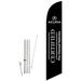 Cobb Promo Acura Certified Pre-Owned (Black) Feather Flag with Complete 15ft Pole kit and Ground Spike