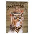 Carolines Treasures CK6381CHF Yorkshire Terrier 3 Country Dog Flag Canvas House Size Large multicolor