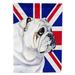 Carolines Treasures LH9471CHF English Bulldog with English Union Jack British Flag Flag Canvas House Size House Size