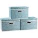 Collapsible Storage Bins with Lids Fabric Decorative Storage Boxes Cubes Organizer Containers Baskets