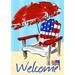 Toland Home Garden American Beach summer Patriotic Flag Double Sided 12x18 Inch