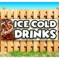 Ice Cold Drinks 13 oz Vinyl Banner With Metal Grommets
