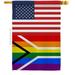 Americana Home & Garden US Gay of South Africa Support Pride 28 x 40 in. Double-Sided Decorative Vertical House Flags for Decoration Banner Garden Yard Gift