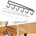 1/2/4/8Pcs Shelf Storage Clothes Hanging Wardrobe Kitchen Organizer Cup Holder Glass Mug Holder 6 Hooks Storage Rack