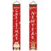 2 Pieces Couplets Christmas Porch Front Door Hanging Banners Outdoor Flags Signs Holiday Decor for Home Type 4