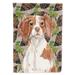 Carolines Treasures BB9574CHF Brittany Spaniel Pine Cones Flag Canvas House Size Large multicolor