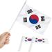 Anley Korea Mini Flag 12 Pack - Hand Held Small Miniature Korean Flags 5x8 Inch