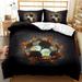 Football Duvet Cover Set 3 Piece Bedding Setï¼ŒDuvet Cover Football 3D Boy Soft Bedspread King Size Pillow Cover Bed Sheet Bedding Set