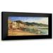 Strube Ling 24x14 Black Modern Framed Museum Art Print Titled - Cefalu Sicily Evening