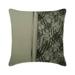 Pillow Case Grey Pillowcase Zipped 14x14 inch (35x35 cm) Linen & Faux Leather Couch Pillow Cases Pillow Covers with Patchwork Patterned Modern Style Pillow - Grey Half Tone