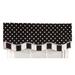 Glory Dotty Style High Quality 3 Rod Pocket Valance 50 X 16 Black by RLF Home