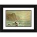 William Trost Richards 18x13 Black Ornate Wood Framed Double Matted Museum Art Print Titled - Near Lands End Cornwall (1880)