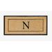 A1HC Natural Coir & Rubber Large Monogrammed Door Mat 30x60 Inches Thick Durable Doormats for Entrance Heavy Duty Thin Profile Front Door Mat Long Lasting Front Door Entry Doormats