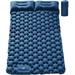 JIAN YA NA 1-2 Person Self-Inflatable Camping Mat Outdoor Double Sleeping Pad Air Mattress Navy Blue