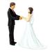 Simulated Bride and Groom Set 1/87 Resin Desk Decoration for Miniature Scene