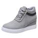 nsendm Formal Tennis Shoes Women Casual Toe Comfortable Single Round Pumps Breathable Women Shoes Casual Boots Grey 7.5
