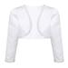 DPOIS Kids Girls Open Front Dress Coat Long Sleeves Flower Girls Wedding Dress Cover Up Bolero Shrug