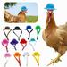 Pet Chicken Hat (With Fixed String) Chicken Hats for Hen Small Pets Funny Chicken Accessories Feather Top Hat