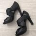 J. Crew Shoes | J Crew Black Leather Peep Toe Heels Sz 6.5 | Color: Black | Size: 6.5