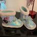 Disney Shoes | $$3 For $25$$. Girls Size 11/12 Boot Slippers Disney Frozen 2 | Color: Blue/White | Size: Girls 11/12