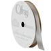 Offray Ribbon Opal Gray 3/8 inch Single Face Satin Polyester Ribbon 18 feet