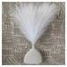 Pampas Grass Decor Fluffy Stems Silk Cloth Plumes Artificial Fake Plants 45cm Solid Color White