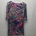 Lilly Pulitzer Dresses | Lilly Pulitzer Blue Print Dress Size Xl | Color: Blue/Green/Pink/Yellow | Size: Xlg