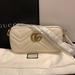 Gucci Bags | Like New Gucci Shoulder / Crossbody Bag Gucci Gg Marmont Quilted Chain Pochette | Color: Gold/White | Size: Os