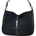 Coach Bags | Coach Hampton Signature Slim Black Jacquard Hobo Handbag #6091 | Color: Black | Size: Os