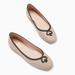 Kate Spade Shoes | Kate Spade Kait Leather Flats, Warm Beige/ Black Nib | Color: Black/Cream | Size: Various