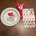 Disney Kitchen | Disney Mickey Minnie Mouse Pie Dish Round Ceramic Silicone Spatulas Spoon Rest | Color: Red/White | Size: Os