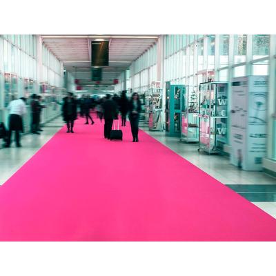 Läufer "PODIUM, Made in Belgium", pink, B:200cm H:2,6mm L:1700cm, Polypropylen (PP), PRIMAFLOR-IDEEN IN TEXTIL, Teppiche, Breite 200 cm, Nadelfilz, Uni-Farben, ideal für Veranstaltungen Image