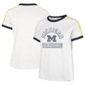 Women's '47 White Michigan Wolverines Sweet Heat Peyton T-Shirt