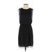 Marc New York Andrew Marc Casual Dress Crew Neck Sleeveless: Black Print Dresses - Women's Size 2