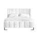 CraftPorch Luxurious Crystal Diamond Strip Velvet Upholstered Bed