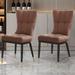 Faux Leather Upholstered Dining Chairs - 35.93"H x 18.9"W x 22.64"D