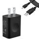 CJP-Geek Wall AC Home Charger+USB Cord Compatible for Cricket Motorola Moto E5 Cruise Moto e5 Supra