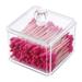 Anvazise 1 Set Makeup Cotton Box Transparent Visible Dustproof Easy to Refill with Lid Desktop Nail Polish Cotton Swab Jewelry Organizer Home Use style C