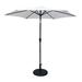 CoSoTower 8 8 Feet Outdoor Aluminum Patio Umbrella Patio Umbrella Market Umbrella With 42 Pounds Round Resin Umbrella Base Push Button Tilt And Crank Lift Creme