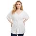 Plus Size Women's Twist-Front Tunic by June+Vie in White (Size 14/16)