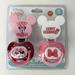 Disney Other | Disney Baby Minnie Mouse Orthodontic Pacifier & Holder Set | Color: Pink/Red | Size: Osbb