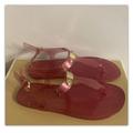 Michael Kors Shoes | Michael Kors Plate Glitter Pvc French Pink Jelly Sandals | Color: Pink | Size: 8