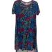 Lularoe Dresses | Lularoe Carly Swing Dress Size Small Floral | Color: Blue/Green | Size: S